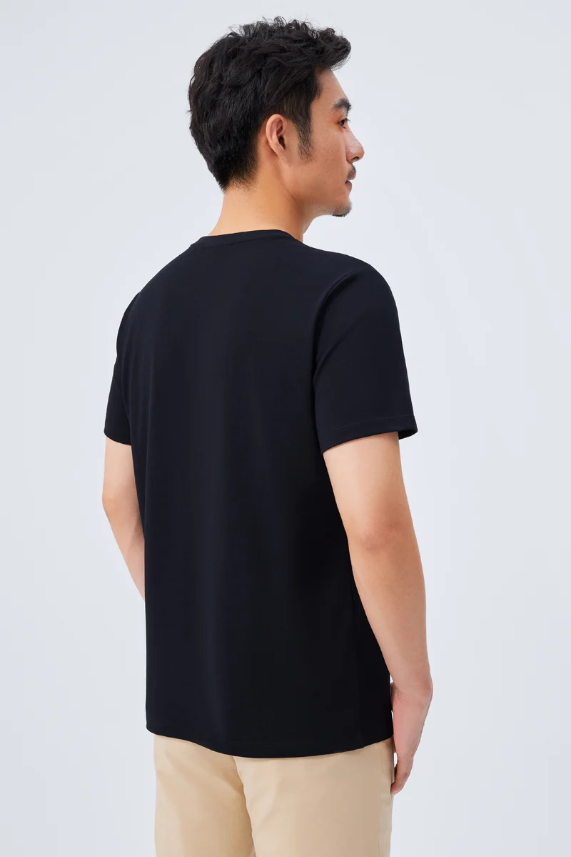 VISDRY™ Crew Neck T-Shirt | Black BKFD01 - Image 4