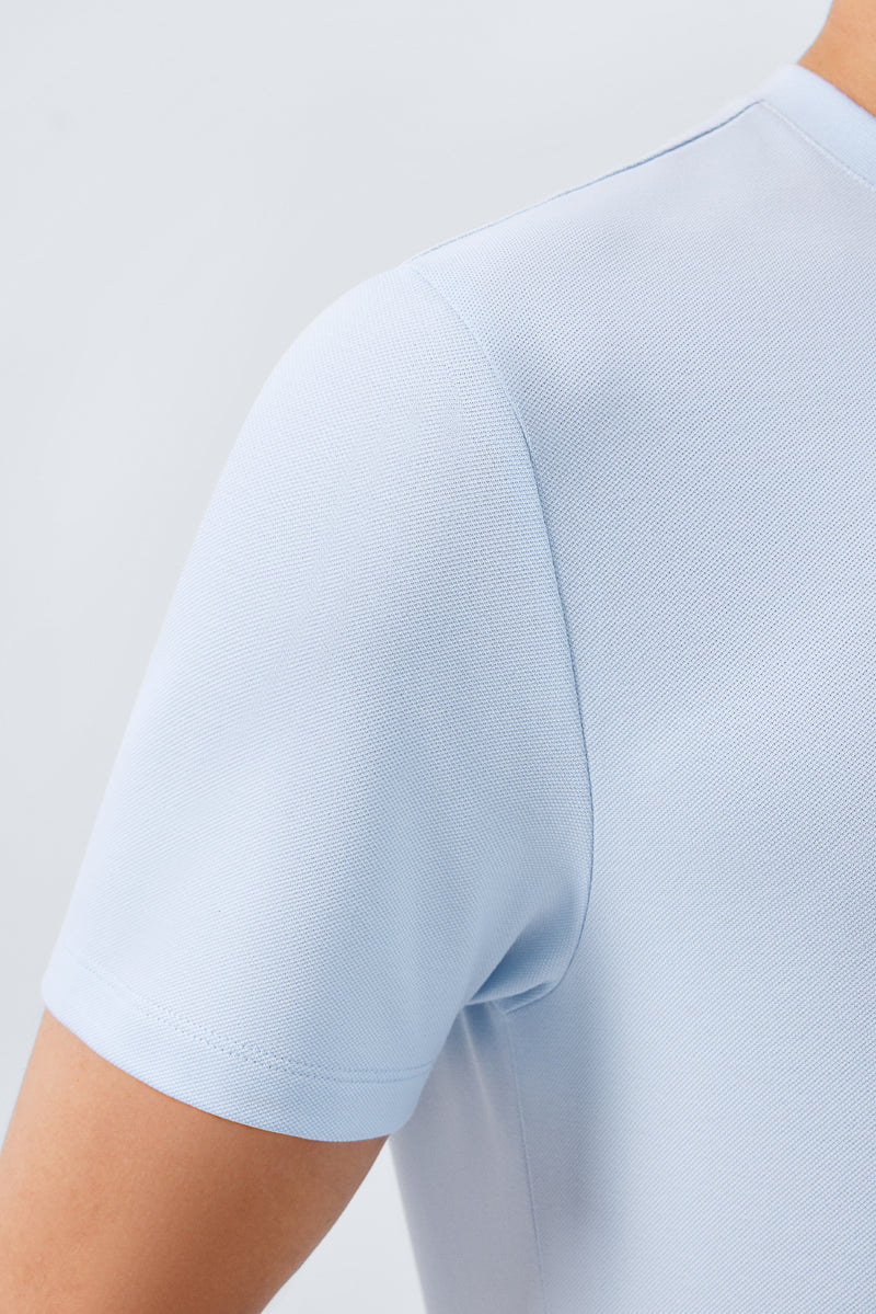 VISDRY™ Crew Neck T-Shirt | Light Blue BLE237 - Image 5