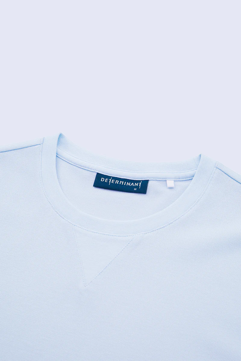 VISDRY™ Crew Neck T-Shirt | Light Blue BLE237 - Image 7