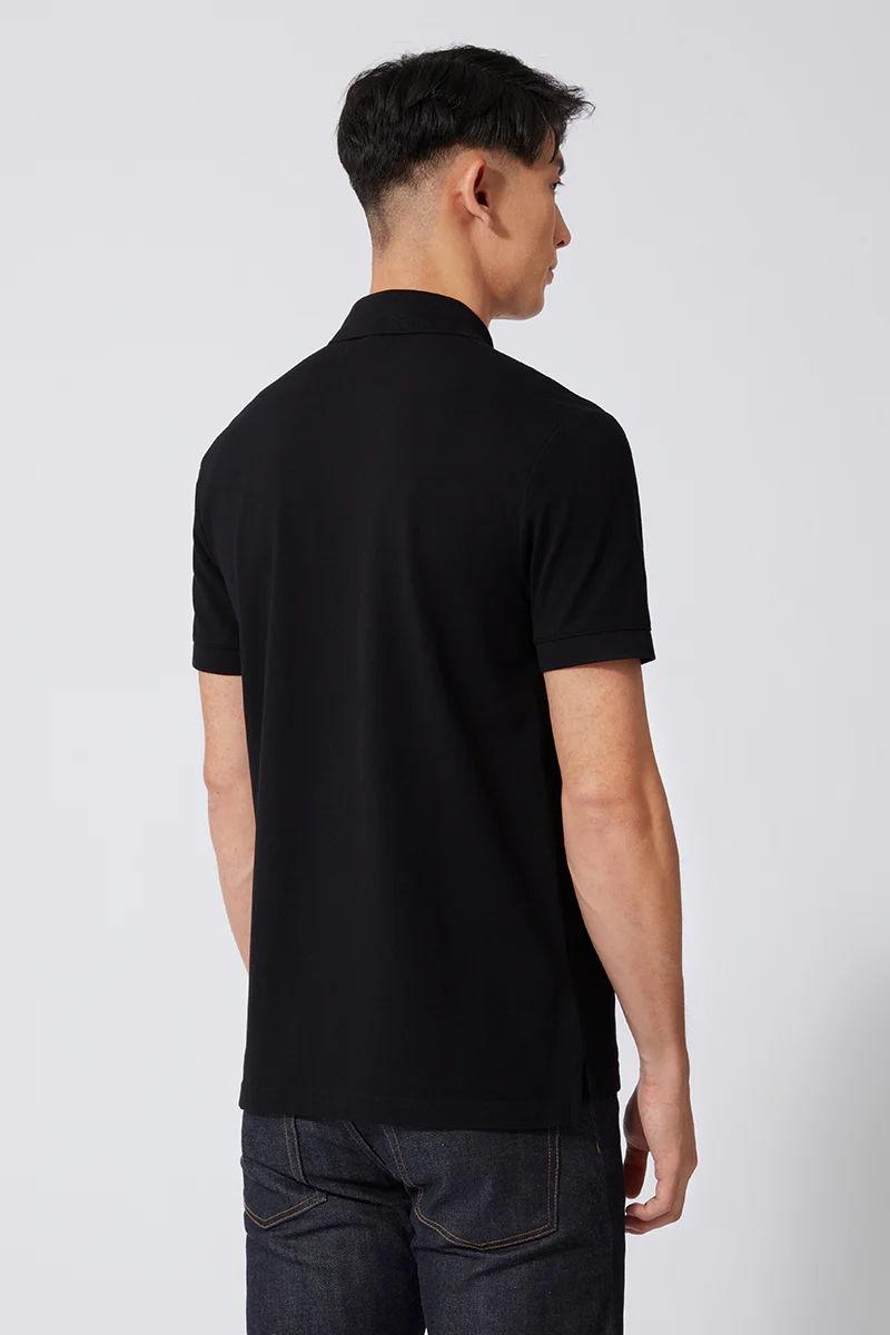 VISDRY™ Pique Polo | Black BKFD01 - Image 4