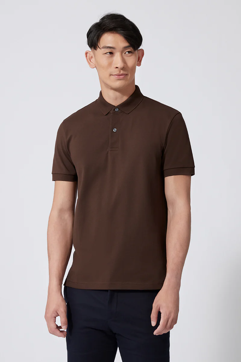 VISDRYâ„¢ Pique Polo | Brown BRE046