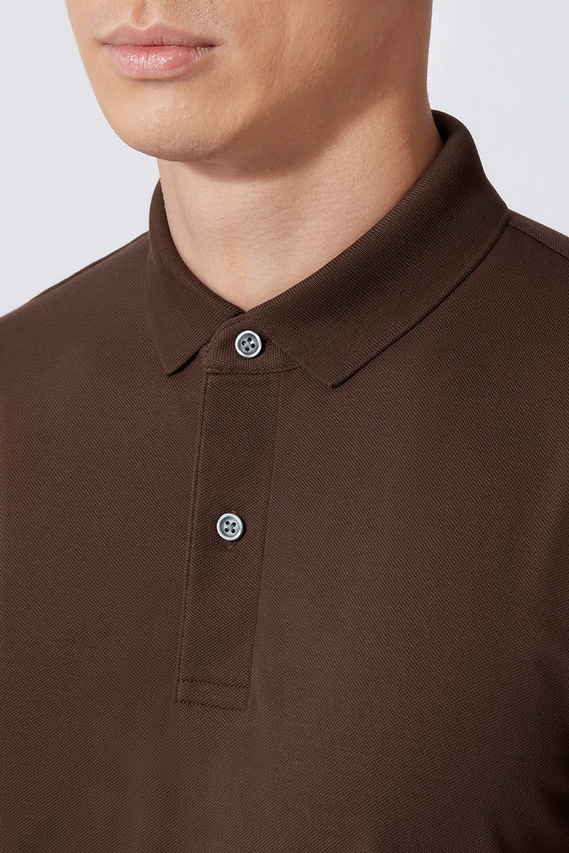 VISDRYâ„¢ Pique Polo | Brown BRE046 - Image 2