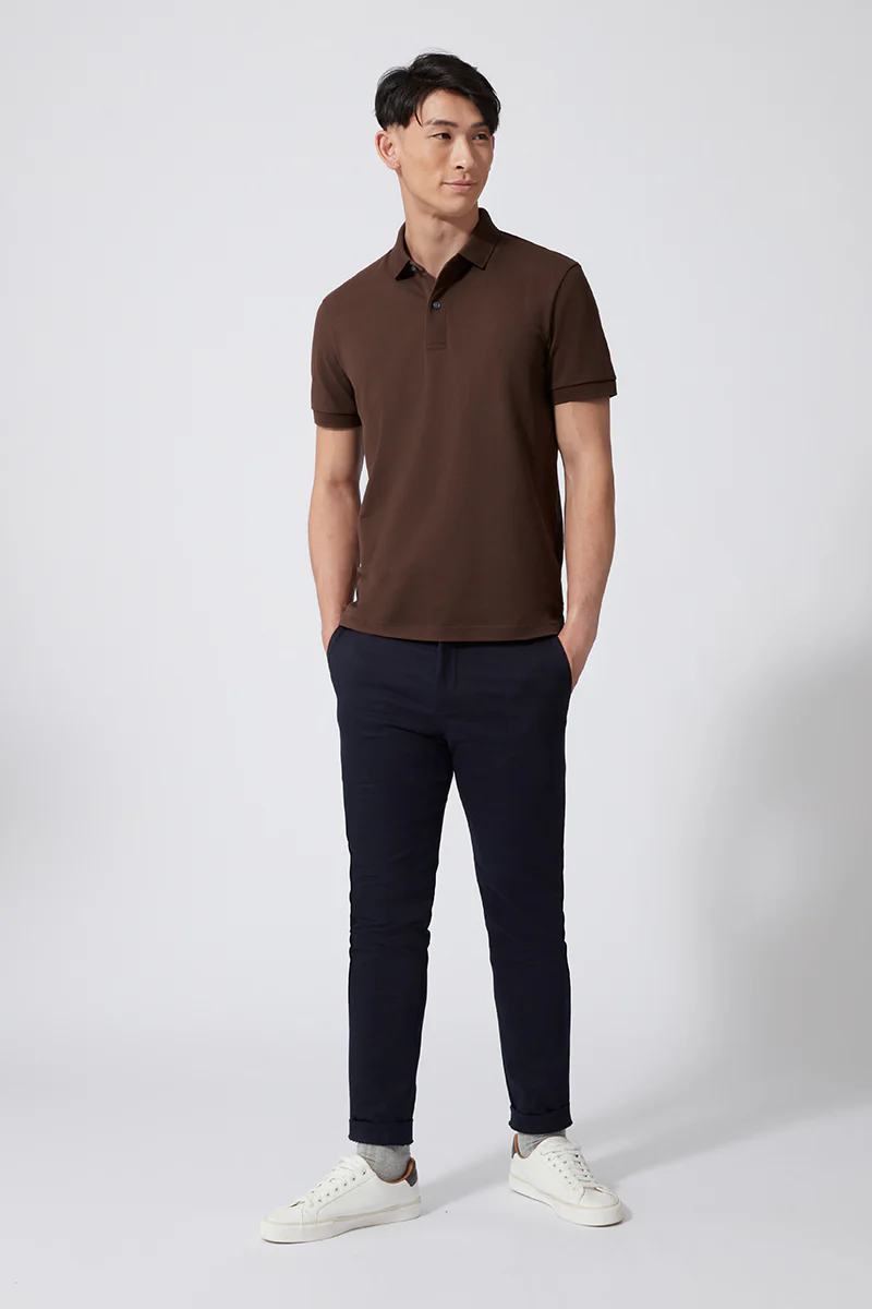 VISDRYâ„¢ Pique Polo | Brown BRE046 - Image 3