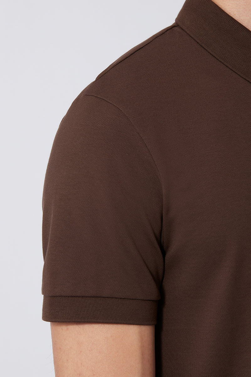 VISDRYâ„¢ Pique Polo | Brown BRE046 - Image 5