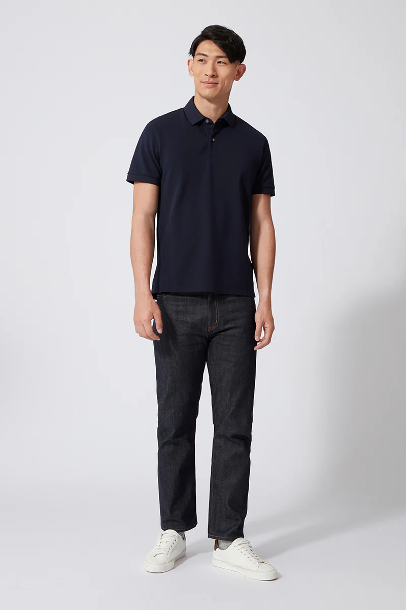 VISDRY™ Pique Polo | Navy NNY096 - Image 3