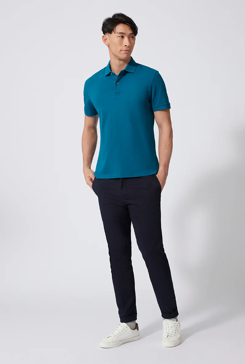 VISDRY™ Pique Polo | Teal TQE060 - Image 3