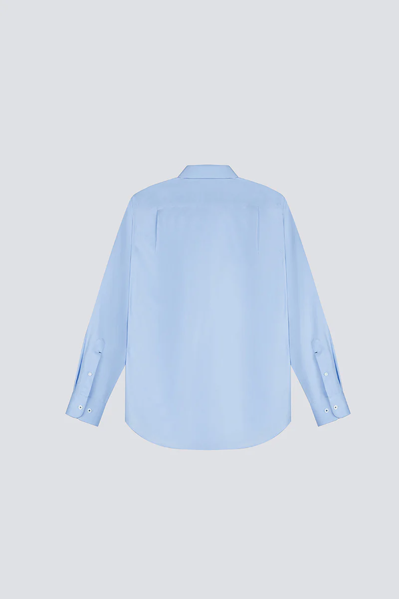 VISDRY™ Twill Button-Down Smart Shirt | Light Blue 9773NZ - Image 10