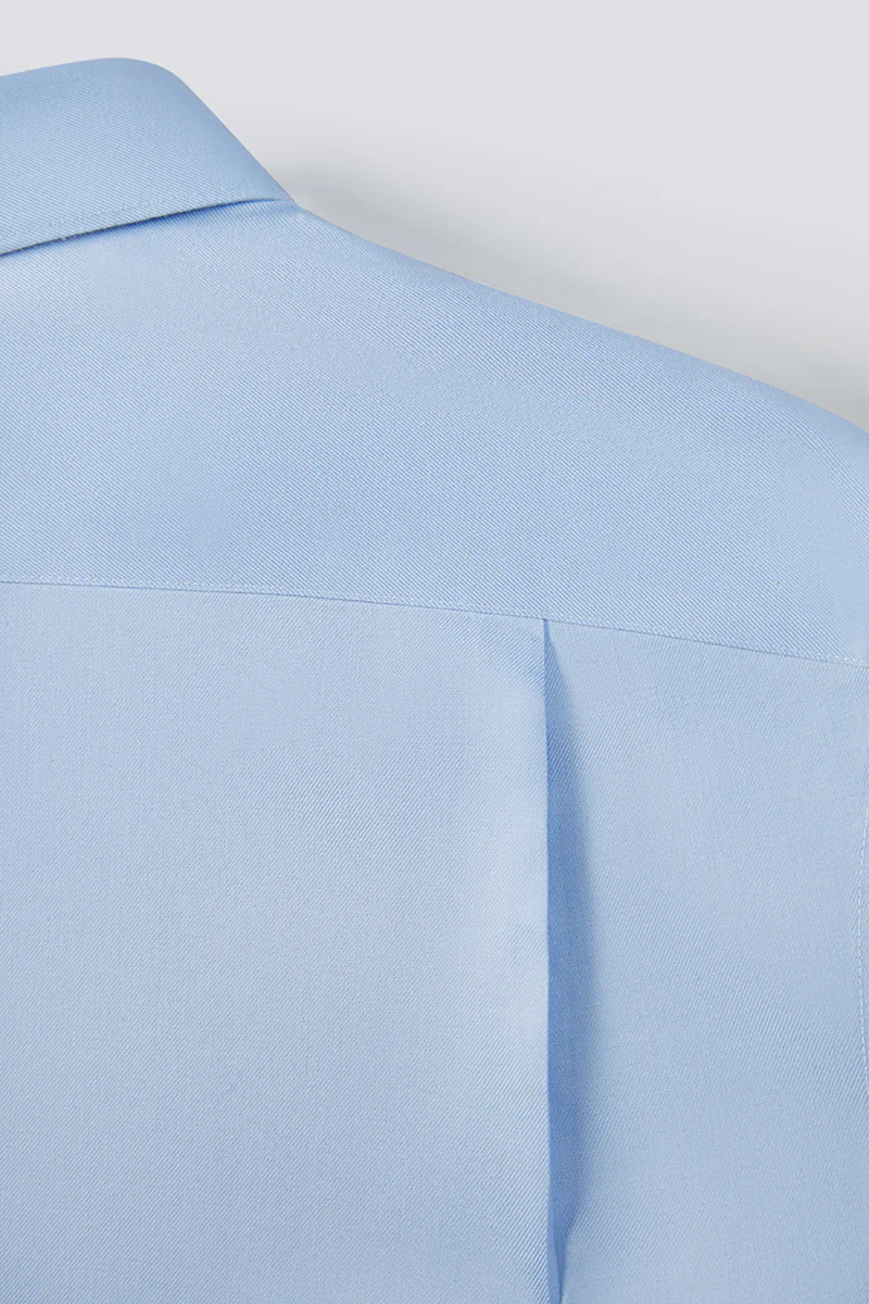 VISDRY™ Twill Button-Down Smart Shirt | Light Blue 9773NZ - Image 12