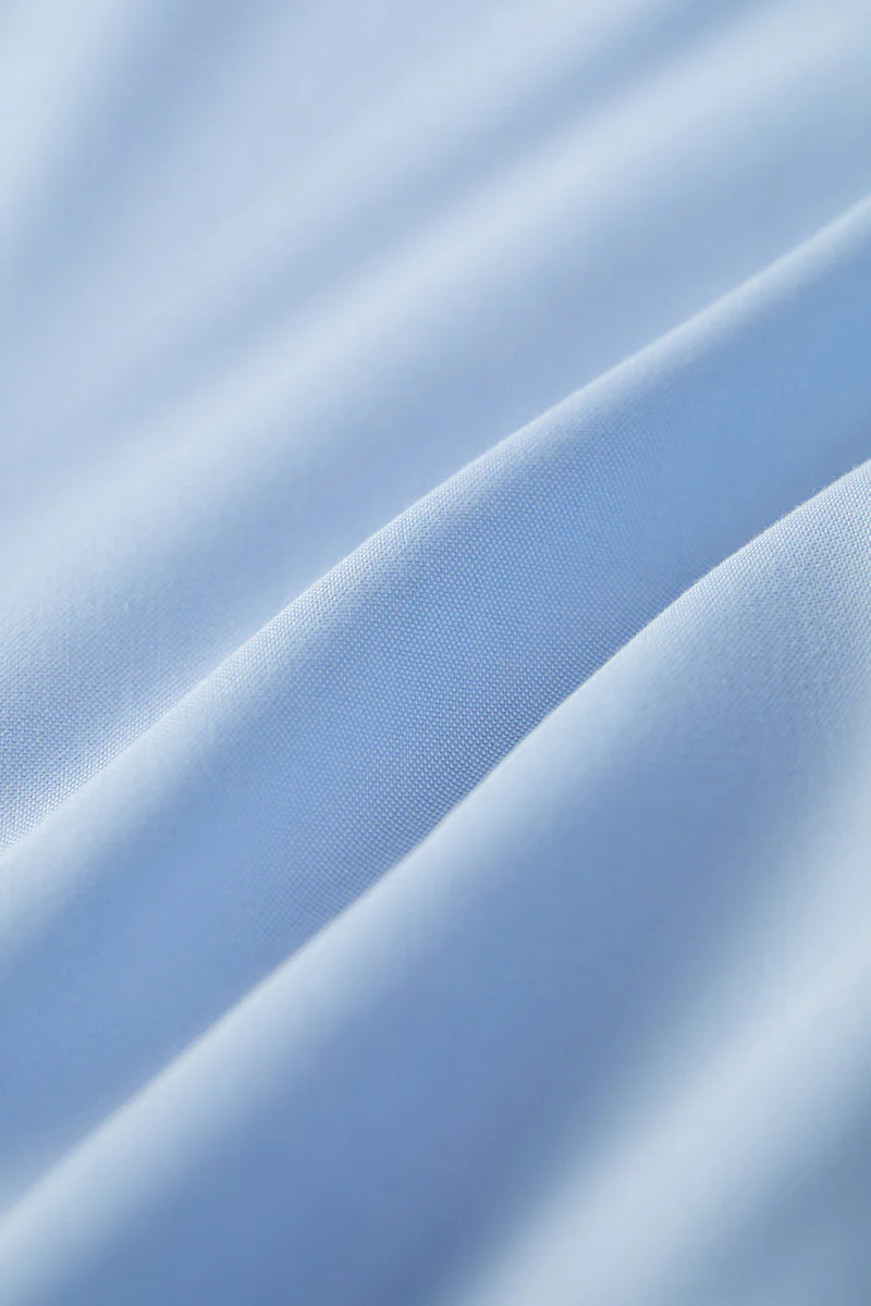 VISDRY™ Twill Button-Down Smart Shirt | Light Blue 9773NZ - Image 8