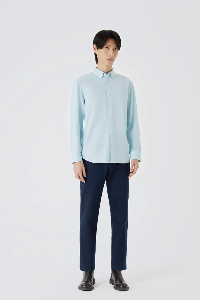 VISDRY™ Twill Button-Down Smart Shirt | Mint 7560NZ