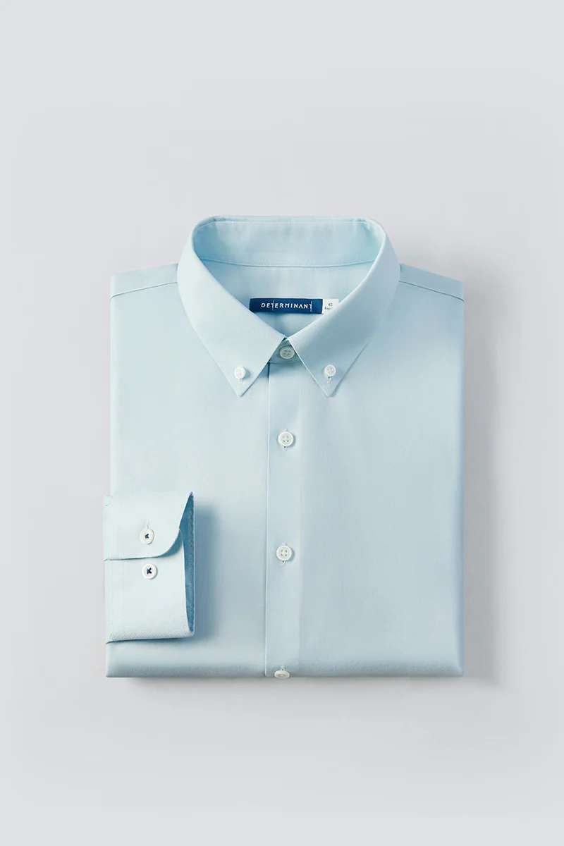 VISDRY™ Twill Button-Down Smart Shirt | Mint 7560NZ - Image 11