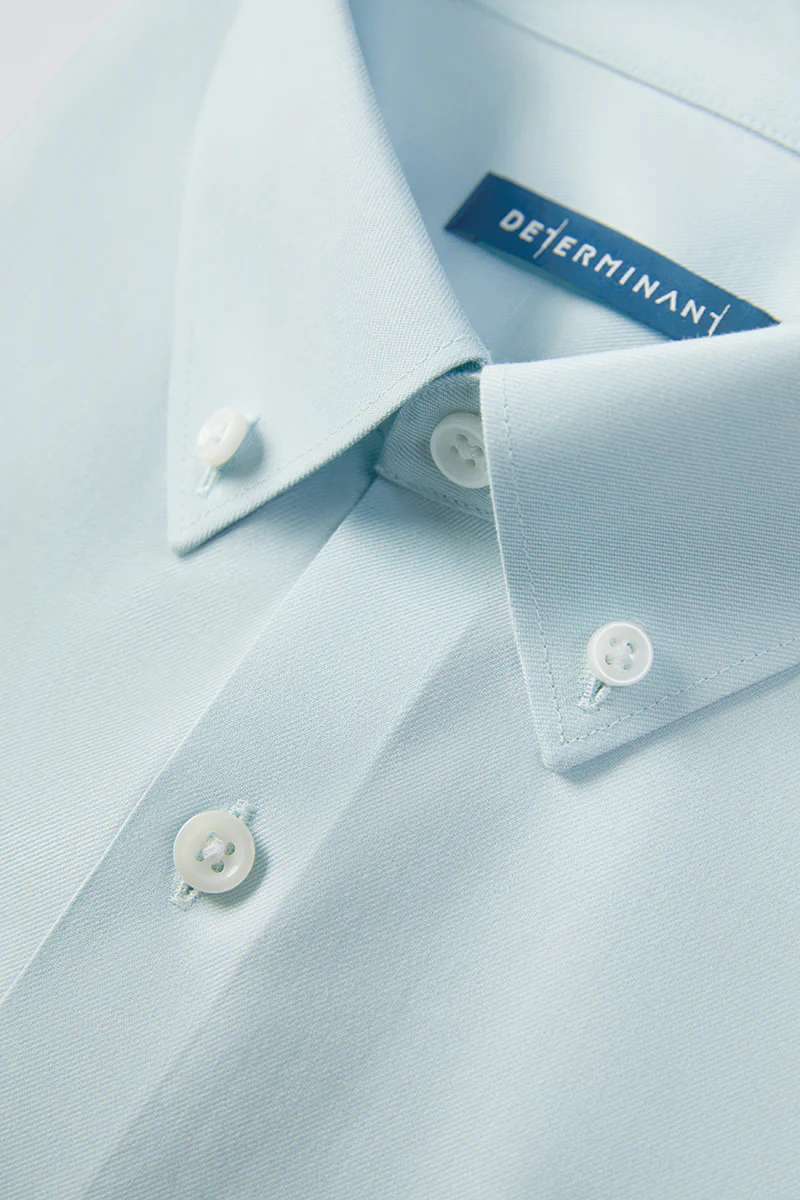 VISDRY™ Twill Button-Down Smart Shirt | Mint 7560NZ - Image 6