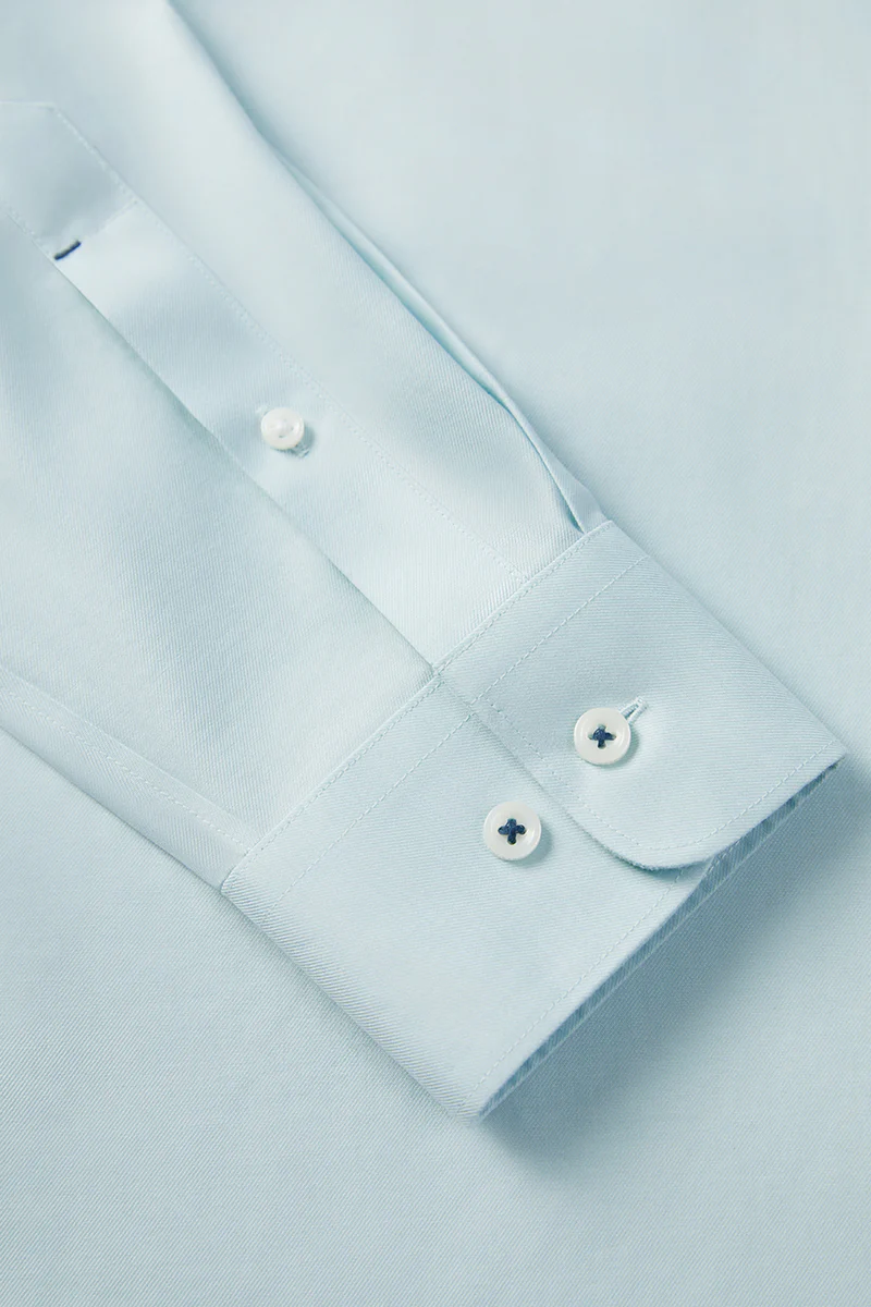 VISDRY™ Twill Button-Down Smart Shirt | Mint 7560NZ - Image 7