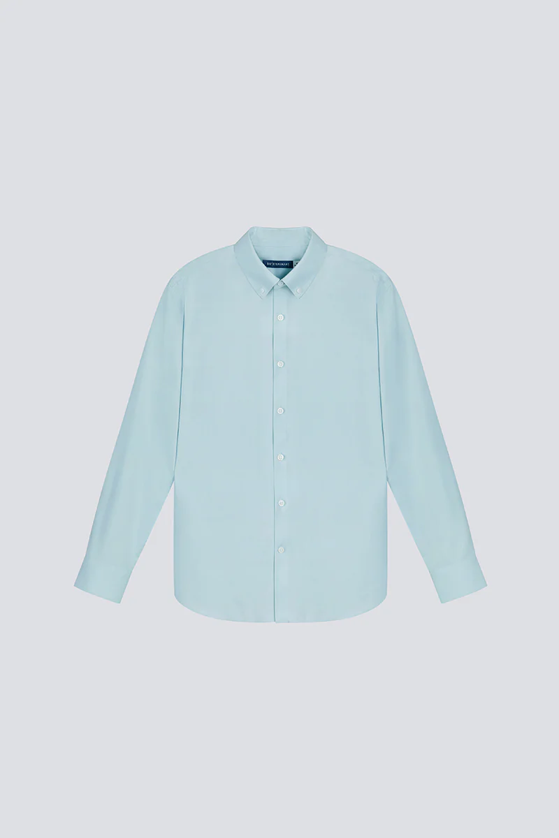 VISDRY™ Twill Button-Down Smart Shirt | Mint 7560NZ - Image 9