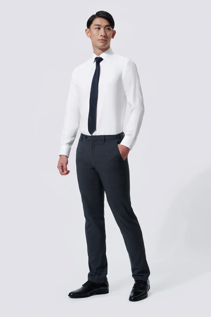 VISDRY™ Dobby Dress Shirt | White WH001Z - Image 4