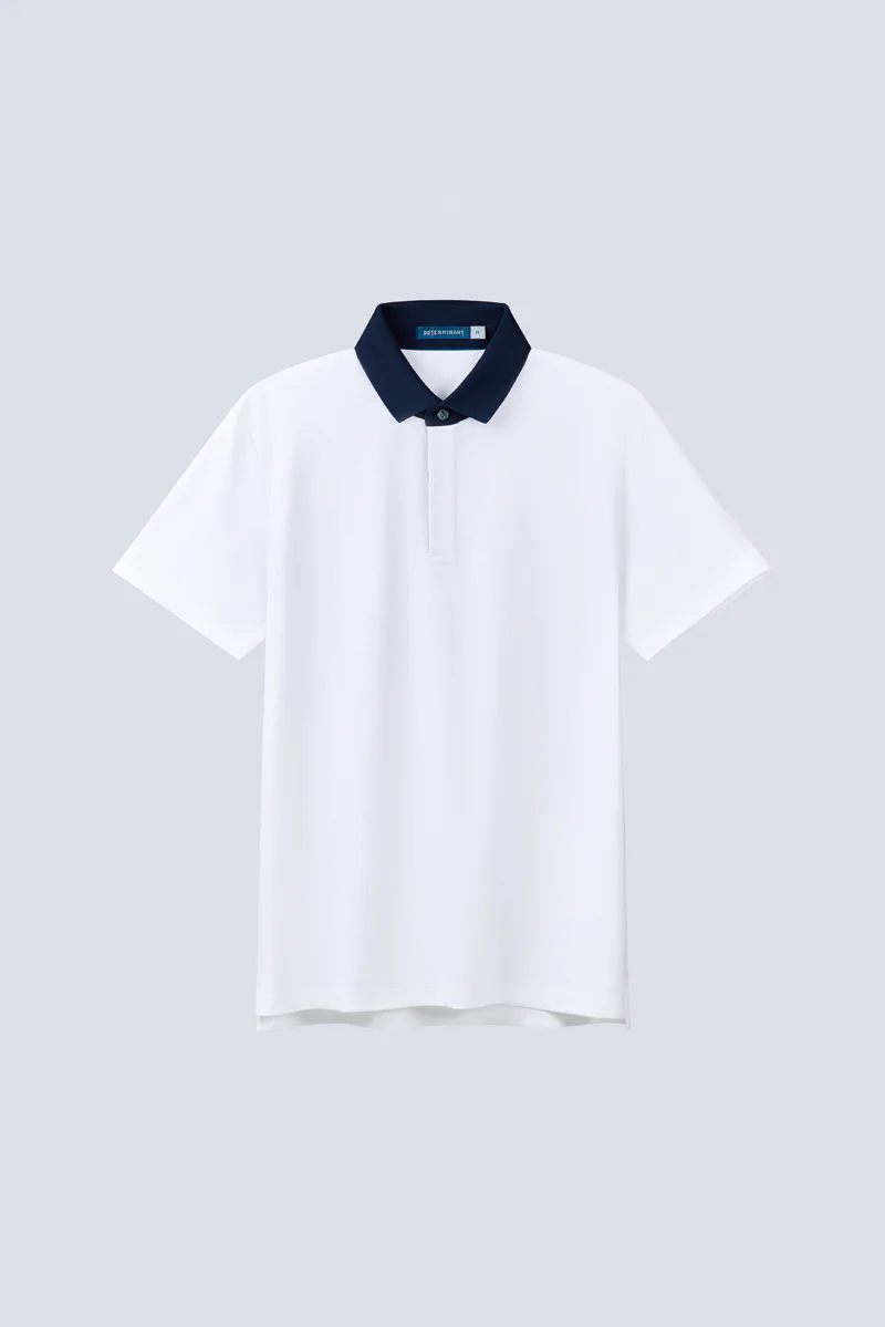 VISDRY™ Pique Contrast Collar Polo | White WH001Z - Image 10