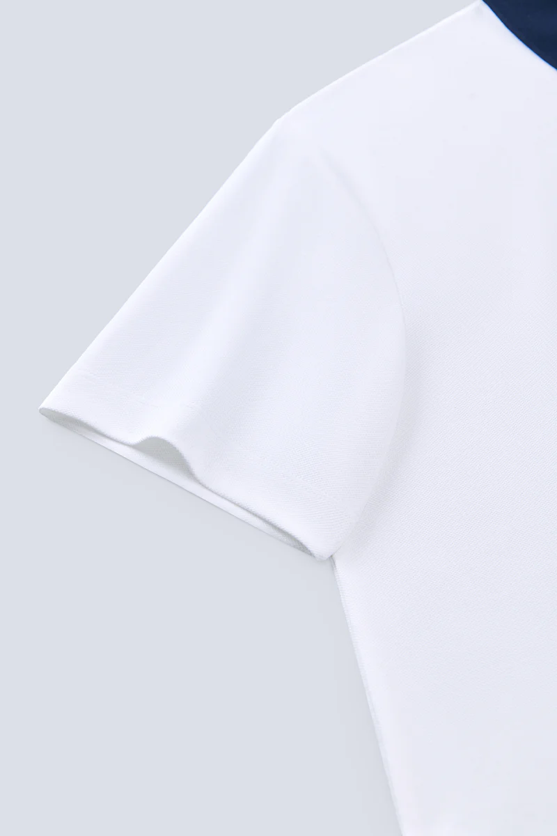 VISDRY™ Pique Contrast Collar Polo | White WH001Z - Image 7