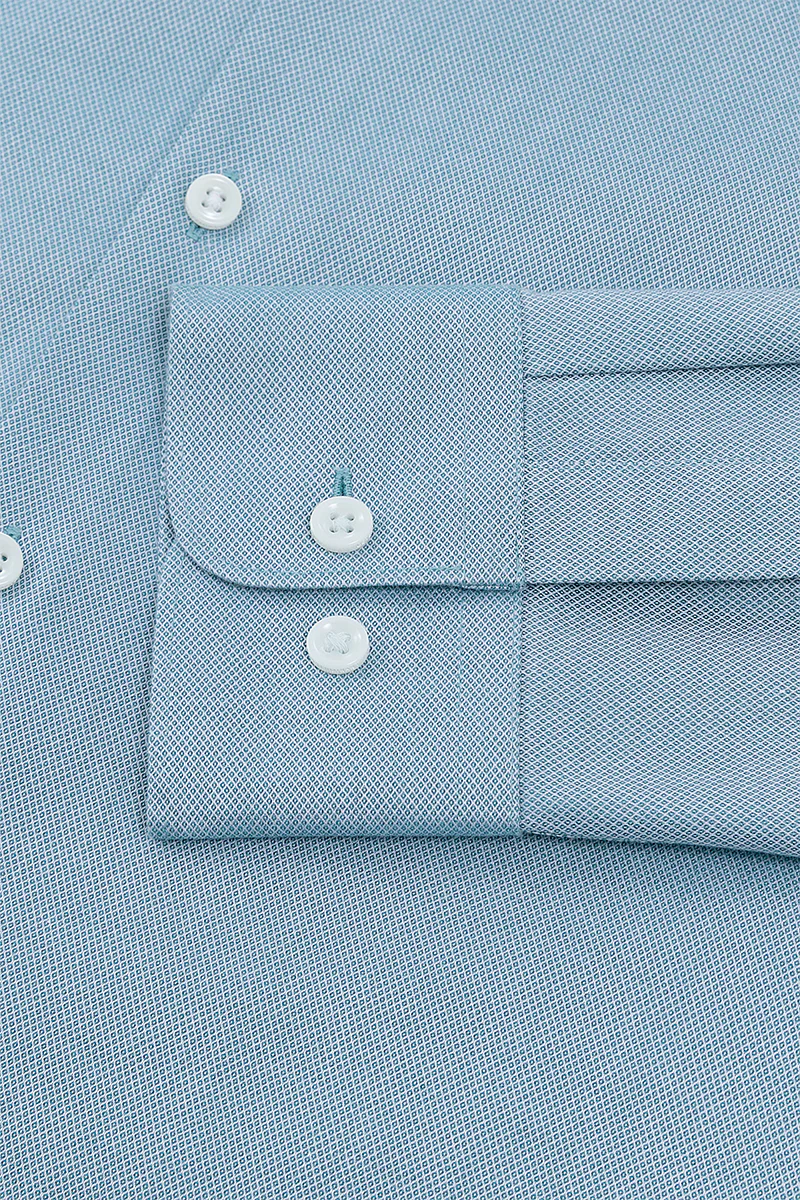 Waterless Dye Button-Down Smart Shirt | Indigo Blue 25239N - Image 10