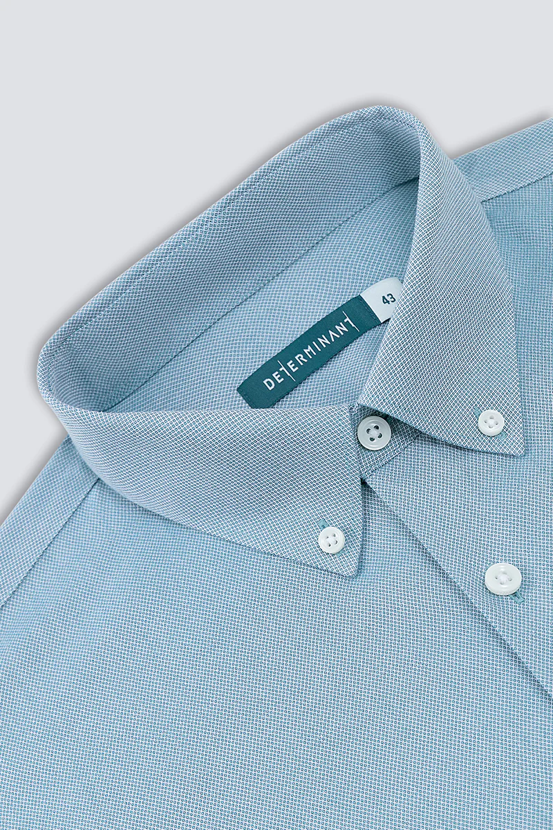 Waterless Dye Button-Down Smart Shirt | Indigo Blue 25239N - Image 11