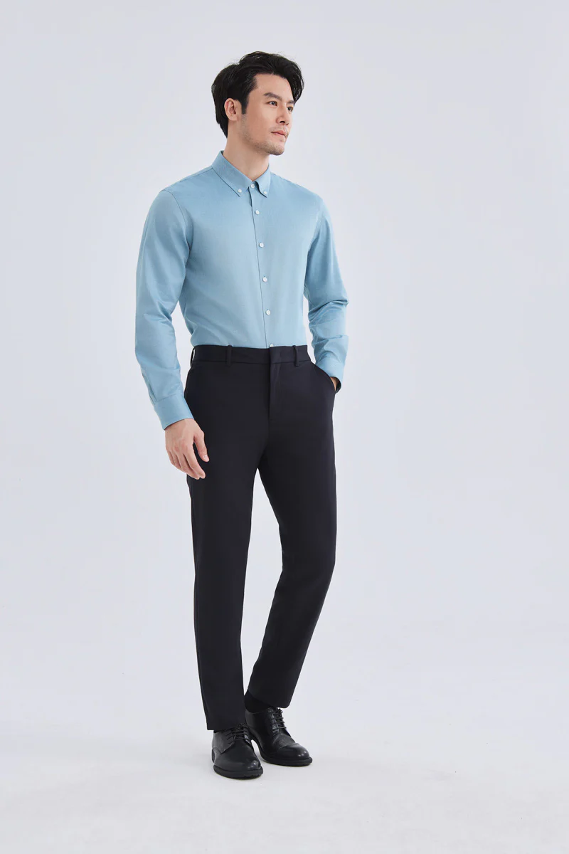 Waterless Dye Button-Down Smart Shirt | Indigo Blue 25239N - Image 7