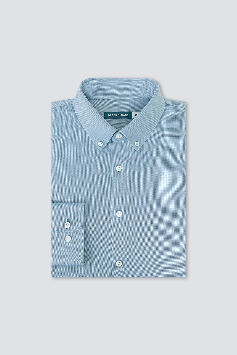 Waterless Dye Button-Down Smart Shirt | Indigo Blue 25239N - Image 8