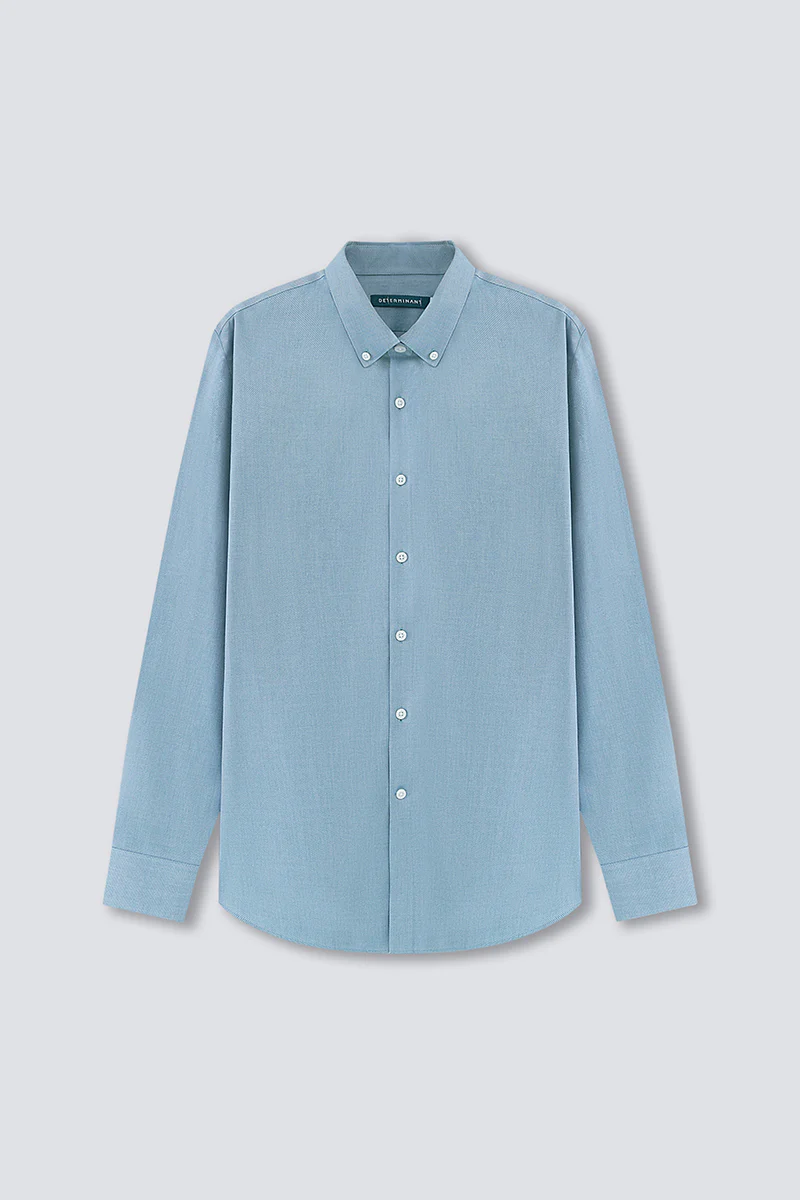Waterless Dye Button-Down Smart Shirt | Indigo Blue 25239N - Image 9