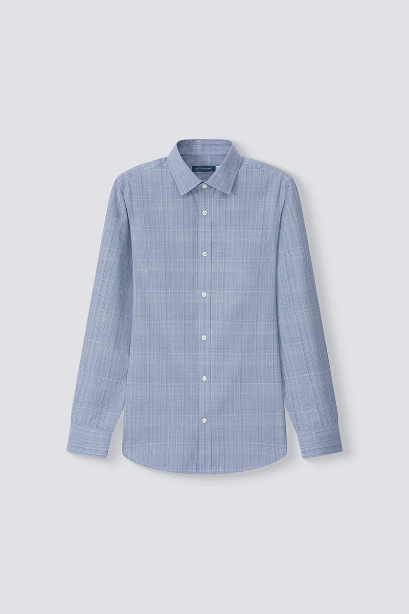 Waterless Dye Dress Shirt | Blue 23410N - Image 10