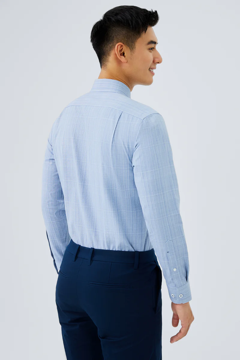 Waterless Dye Dress Shirt | Blue 23410N - Image 4