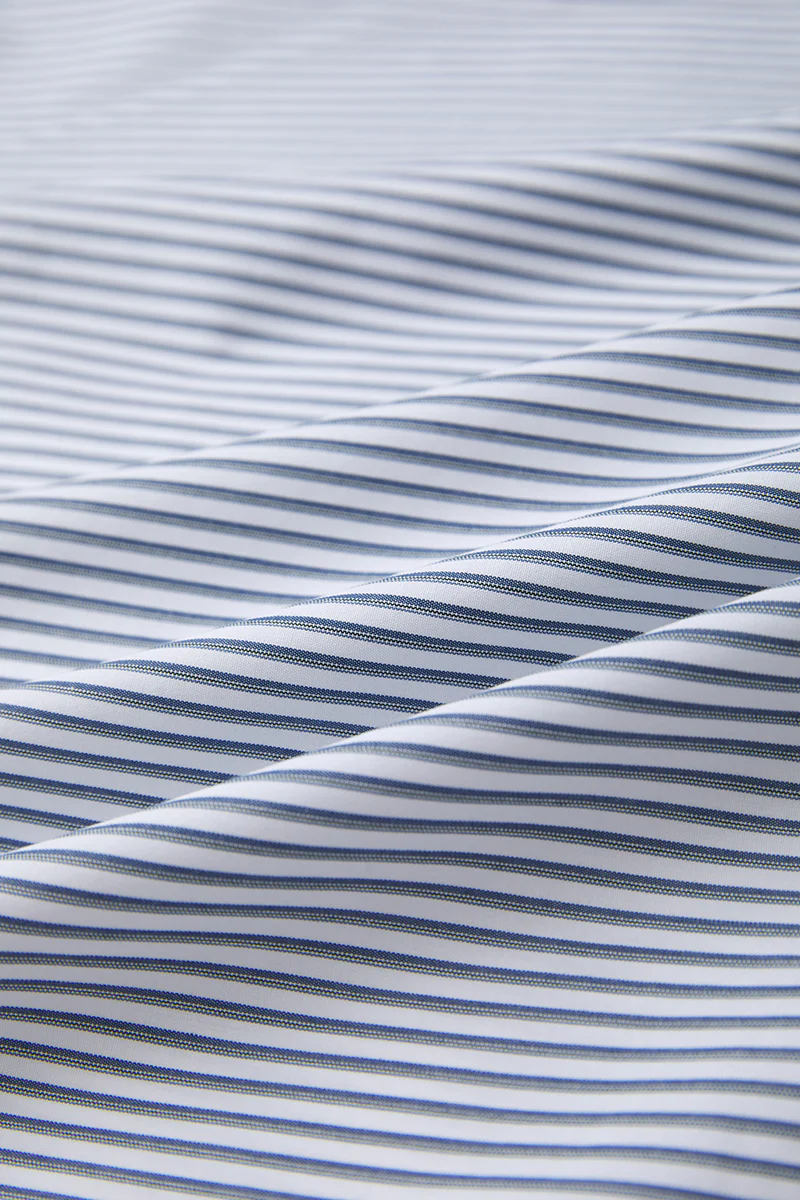 Waterless Dye Dress Shirt | Dark Blue Stripes 22565N - Image 11