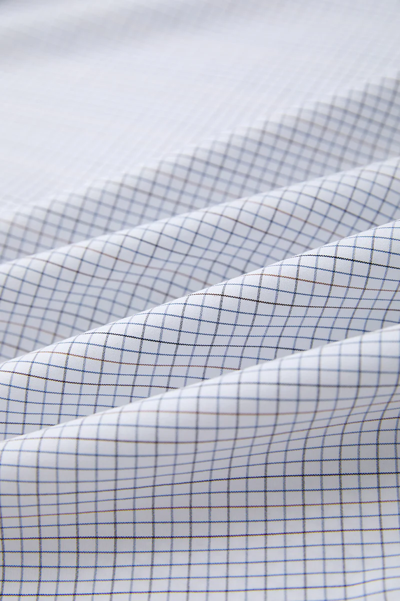 Waterless Dye Dress Shirt | White Multi-Check 20812N - Image 11