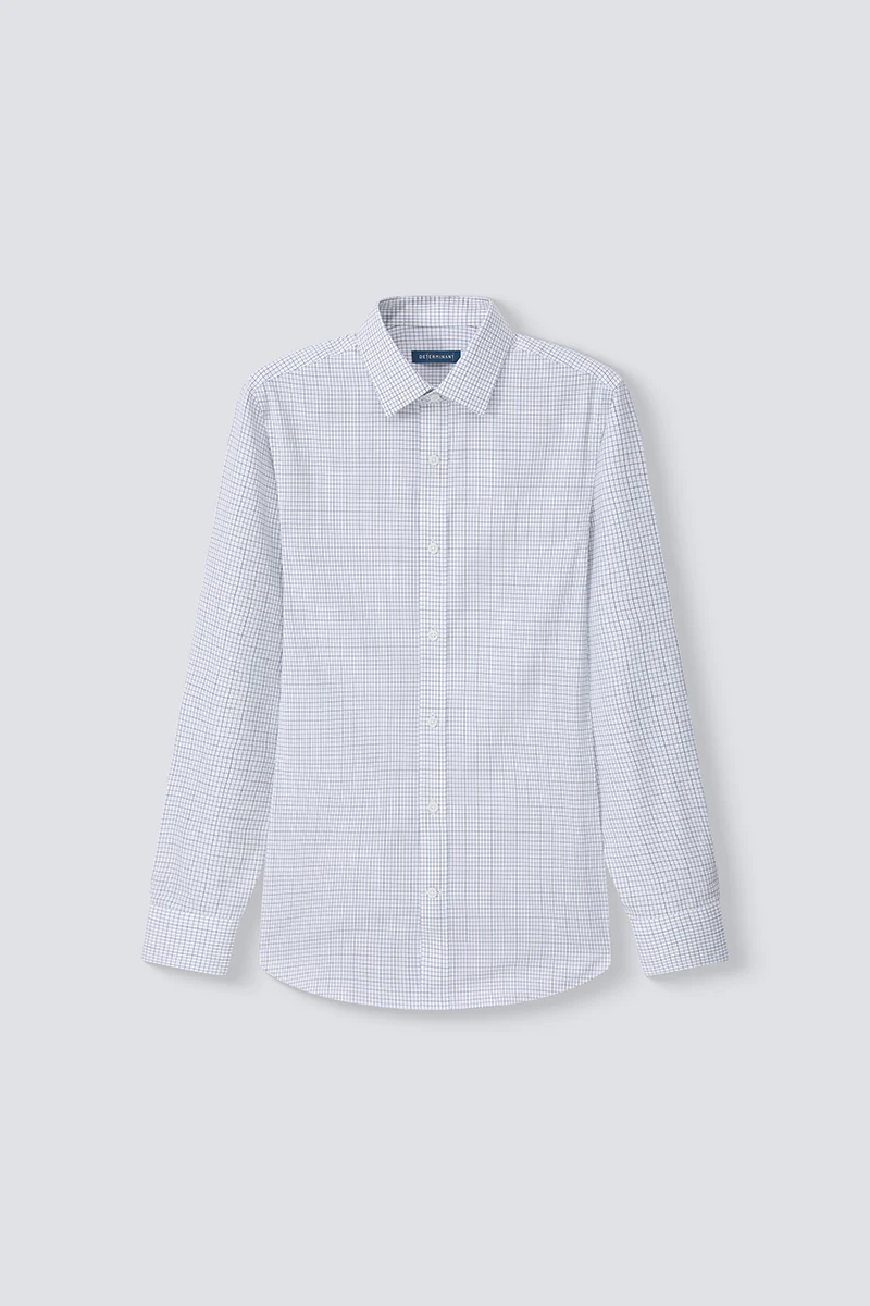 Waterless Dye Dress Shirt | White Multi-Check 20812N - Image 12