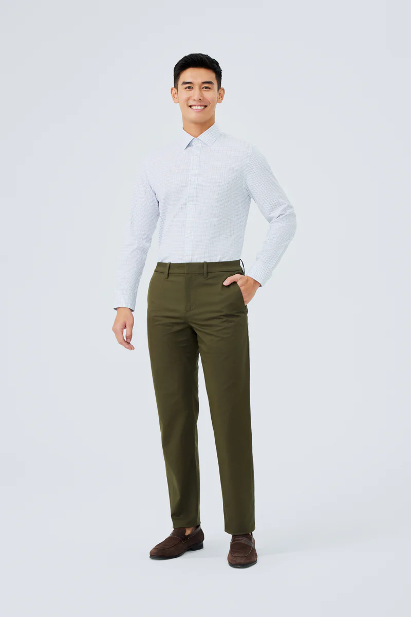 Waterless Dye Dress Shirt | White Multi-Check 20812N - Image 3