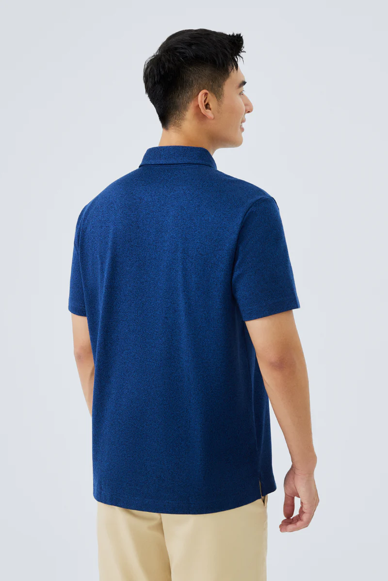 Waterless Dye Jersey Polo | Dark Blue BL3012 - Image 5