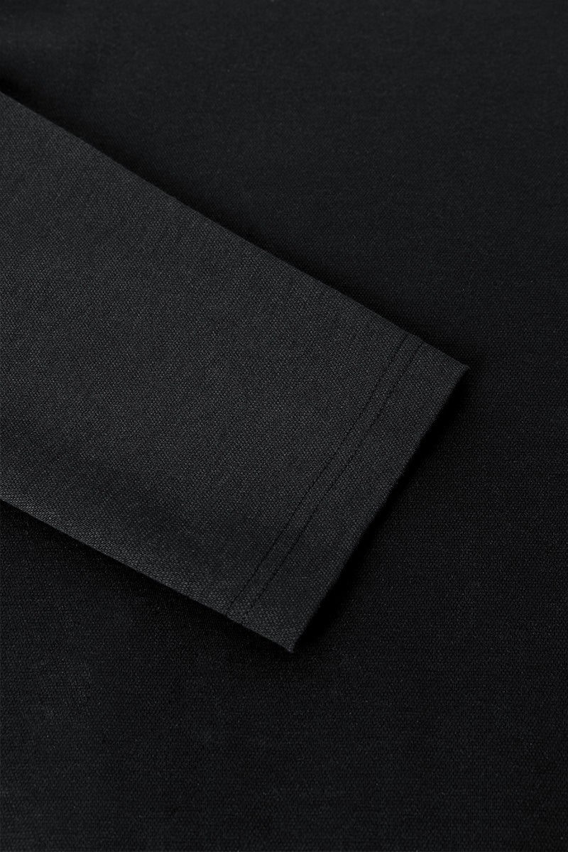 Waterless Dye Long Sleeve Crew Neck T-Shirt | Black BKYD01 - Image 10