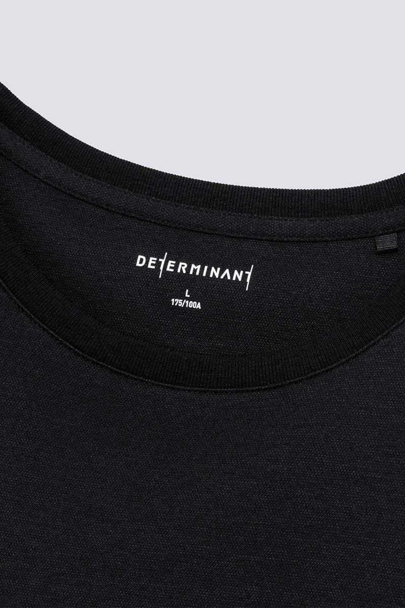 Waterless Dye Long Sleeve Crew Neck T-Shirt | Black BKYD01 - Image 7