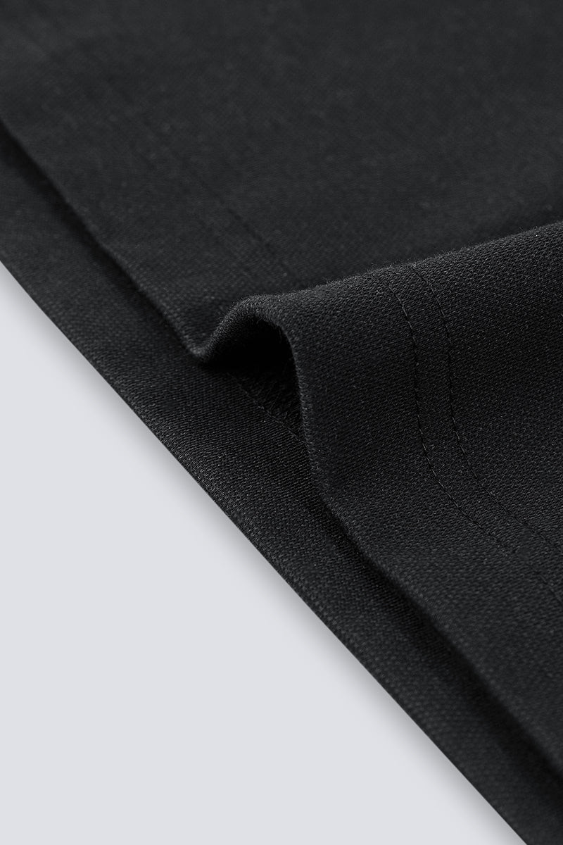 Waterless Dye Long Sleeve Crew Neck T-Shirt | Black BKYD01 - Image 9