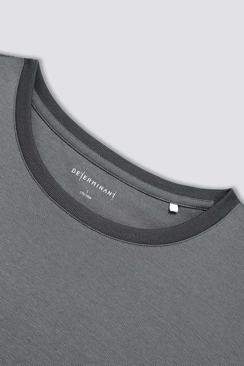 Waterless Dye Long Sleeve Crew Neck T-Shirt | Stone Grey GYYL01 - Image 7
