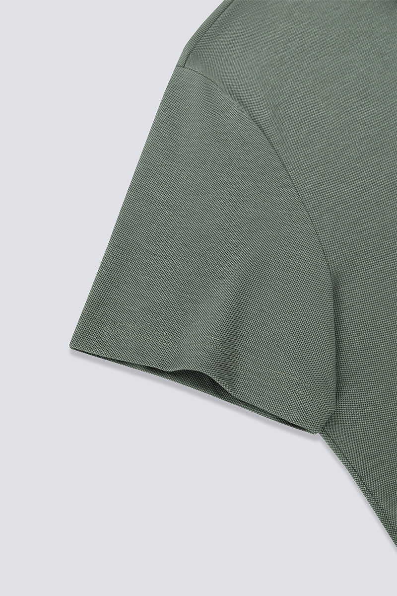 Waterless Dye Pique Polo | Olive GNYD01 - Image 9