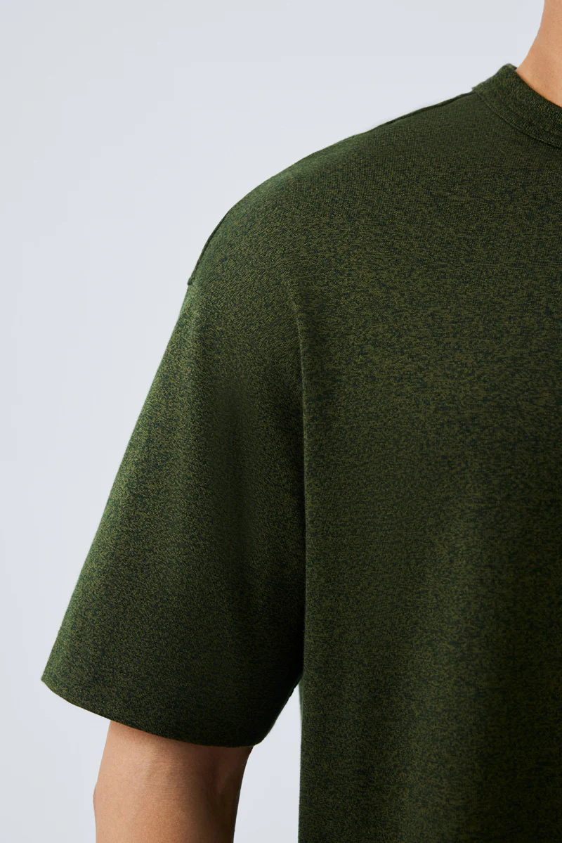 Waterless Dye Relaxed-Fit T-Shirt | Dark Green GN0609 - Image 5