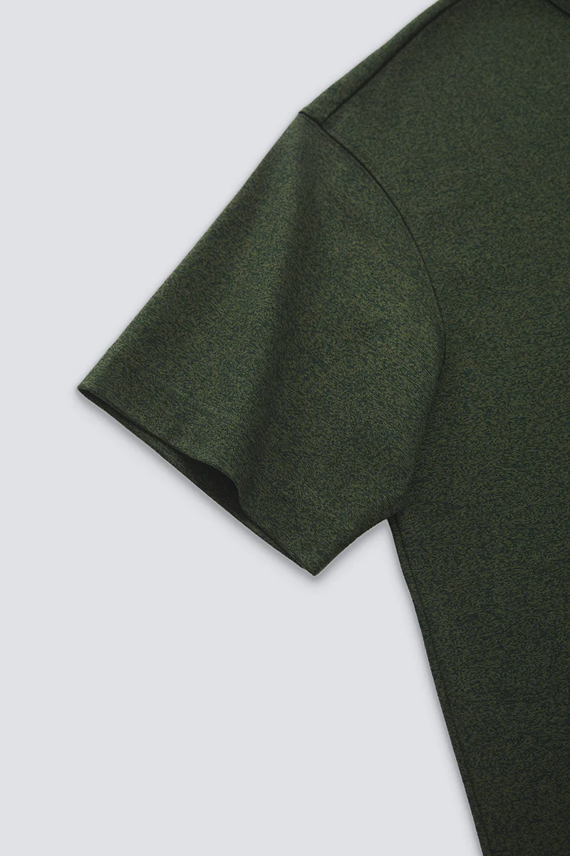 Waterless Dye Relaxed-Fit T-Shirt | Dark Green GN0609 - Image 7