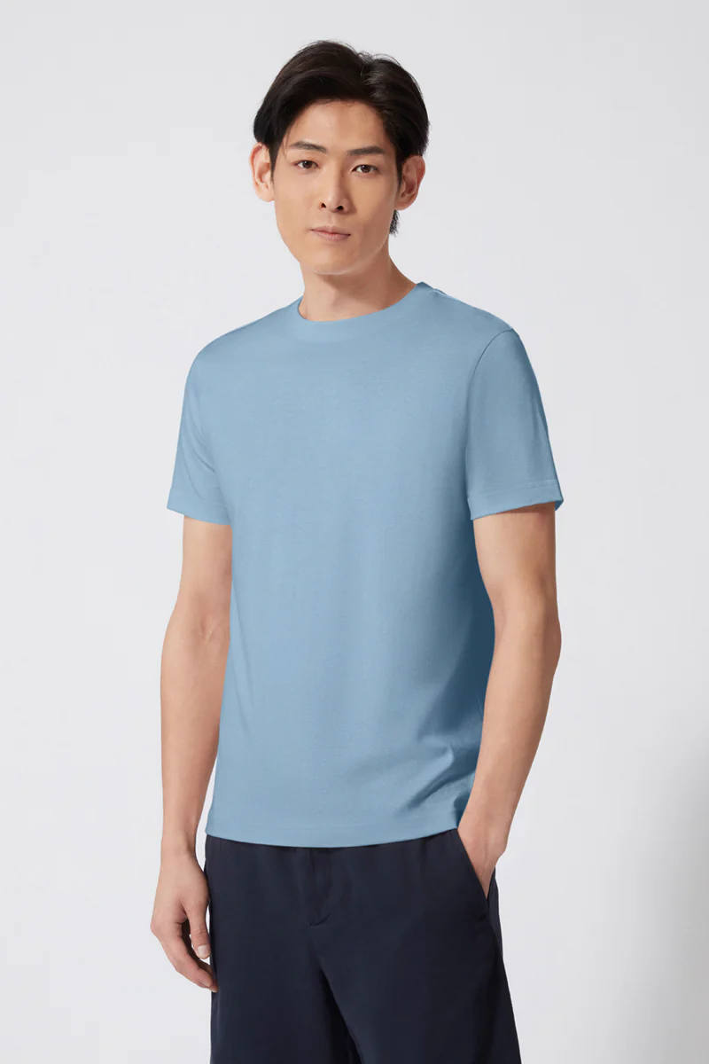 TerraTones Natural Dye Crew Neck T-Shirt | Indigo Blue 12140J - Image 6