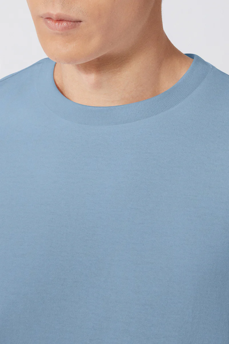 TerraTones Natural Dye Crew Neck T-Shirt | Indigo Blue 12140J - Image 8