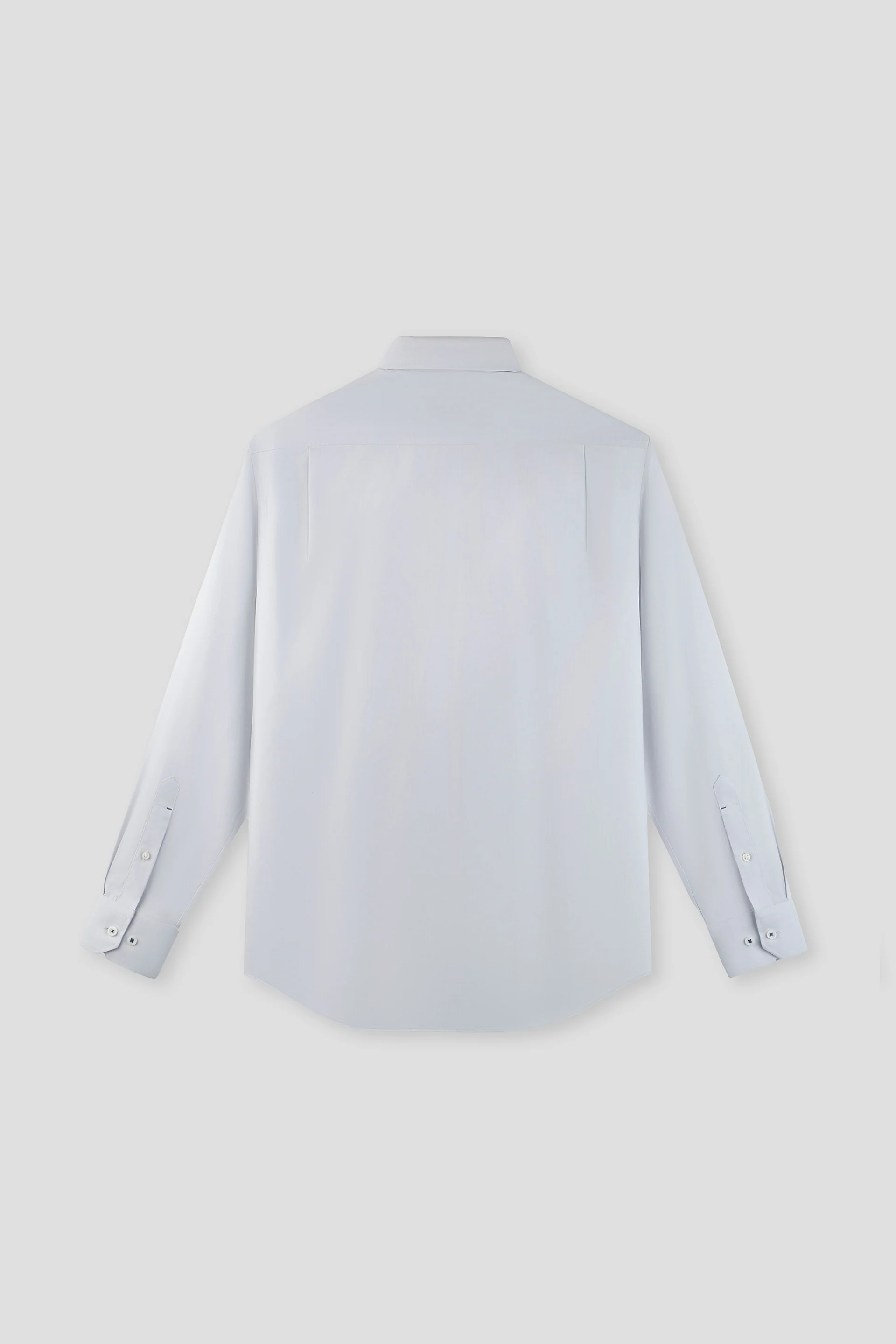 Wrinkle-Free Classic Herringbone Dress Shirt | Light Grey 31880N - Image 3