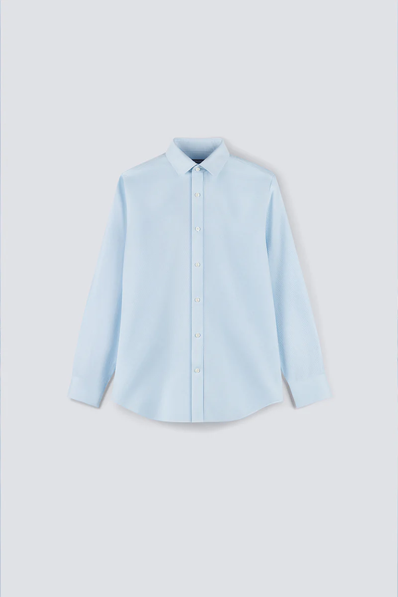 Wrinkle-Free Classic Twill Dress Shirt | Light Blue 9085NZ - Image 2
