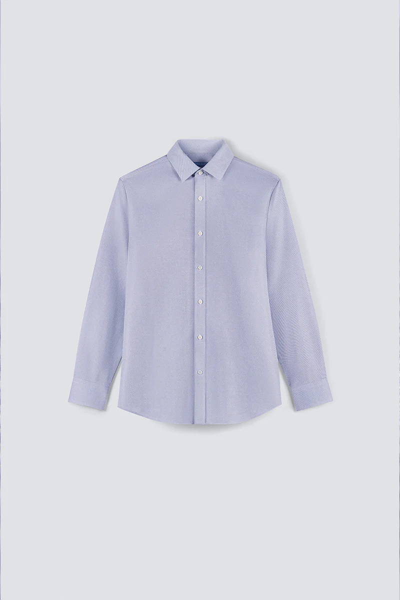 Wrinkle-Free Classic Twill Dress Shirt | Purple 16034N - Image 2