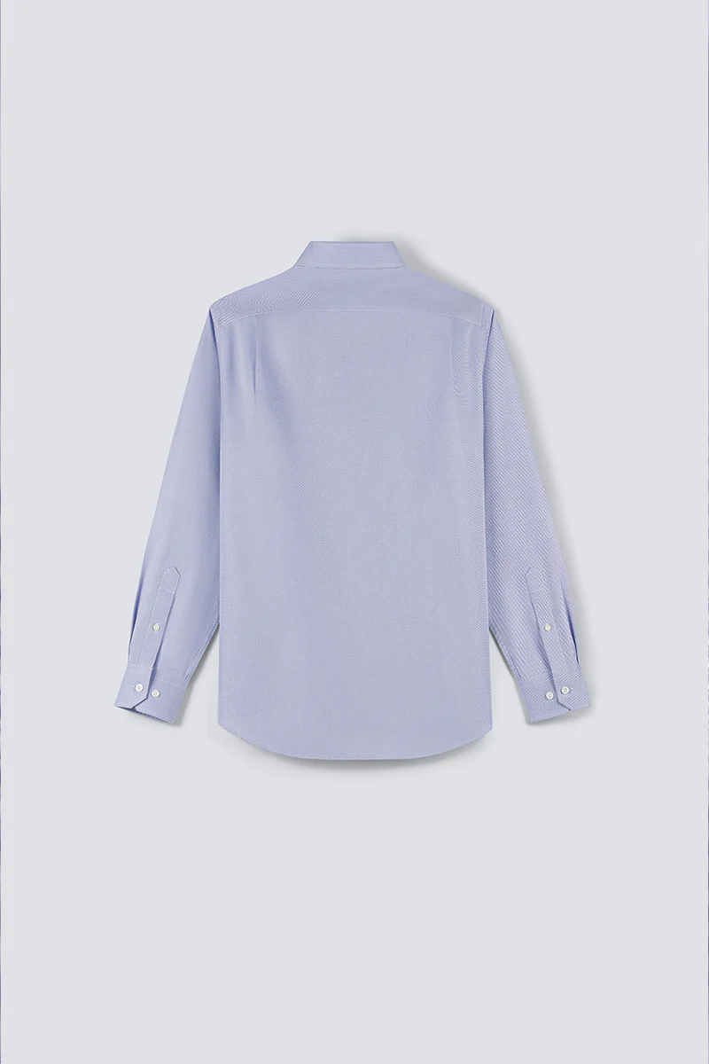 Wrinkle-Free Classic Twill Dress Shirt | Purple 16034N - Image 3