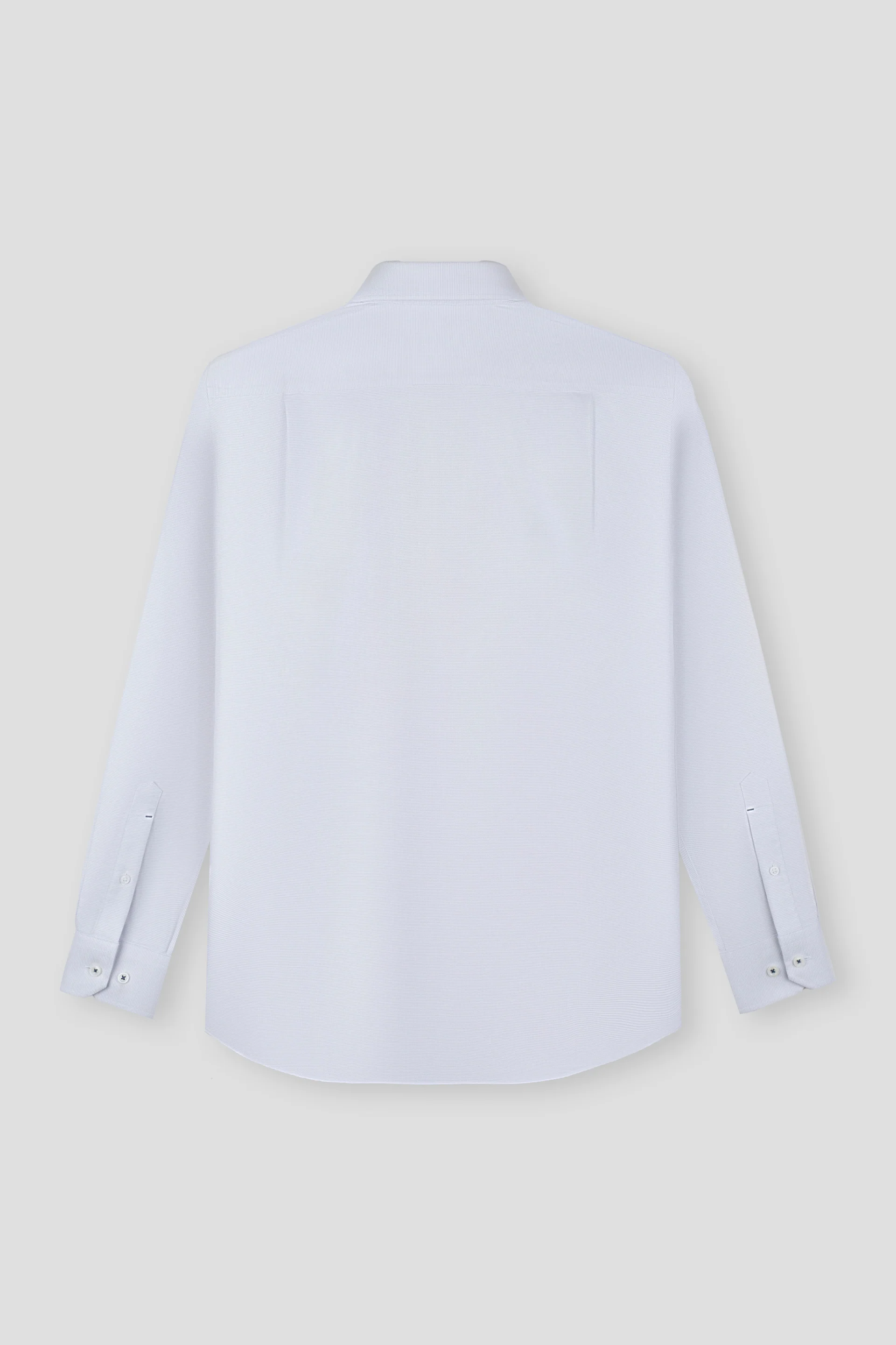 Wrinkle-Free Dobby Twill Dress Shirt | Light Grey Semi Plain 5640NZ - Image 3