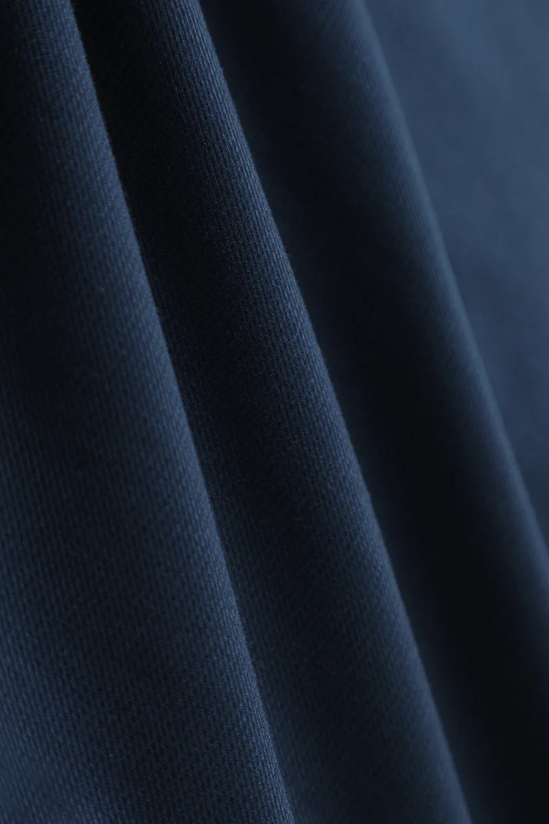 Wrinkle-Free Dobby Twill Dress Shirt | Navy Semi Plain 27587N - Image 8