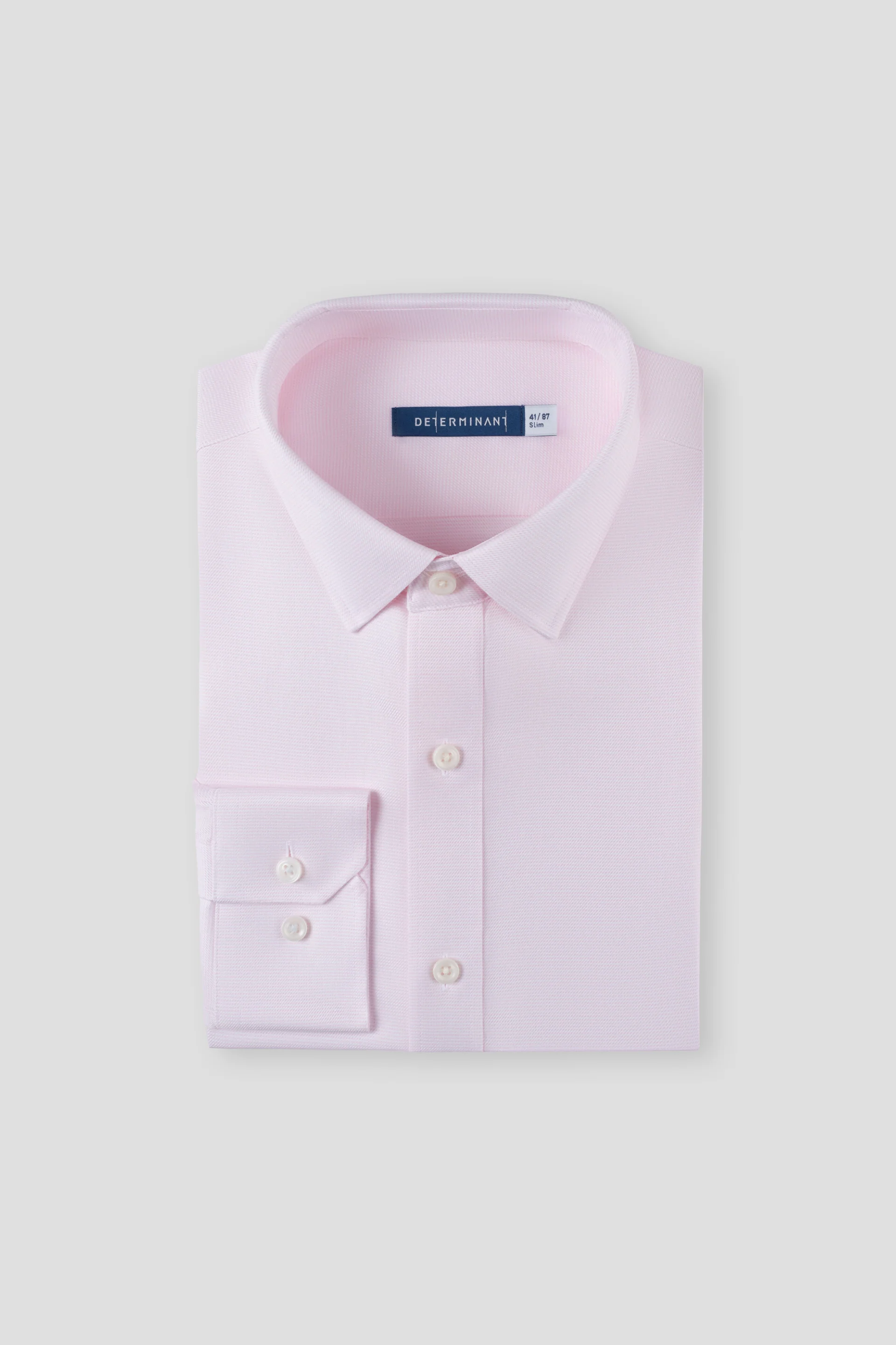 Wrinkle-Free Dobby Twill Dress Shirt | Pink Semi Plain 12299N - Image 4