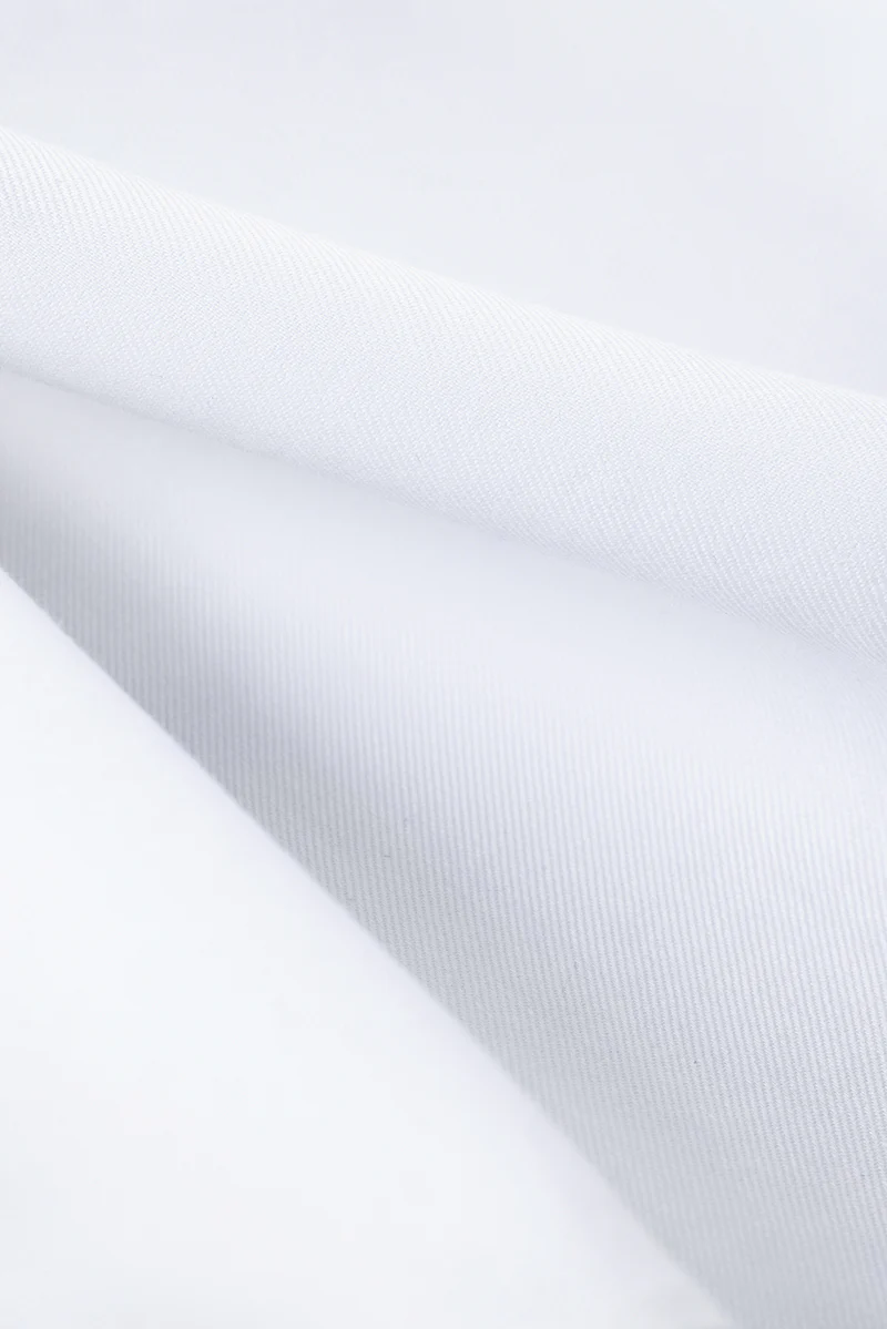 Wrinkle-Free Mandarin Collar Dress Shirt | White WH001Z - Image 8